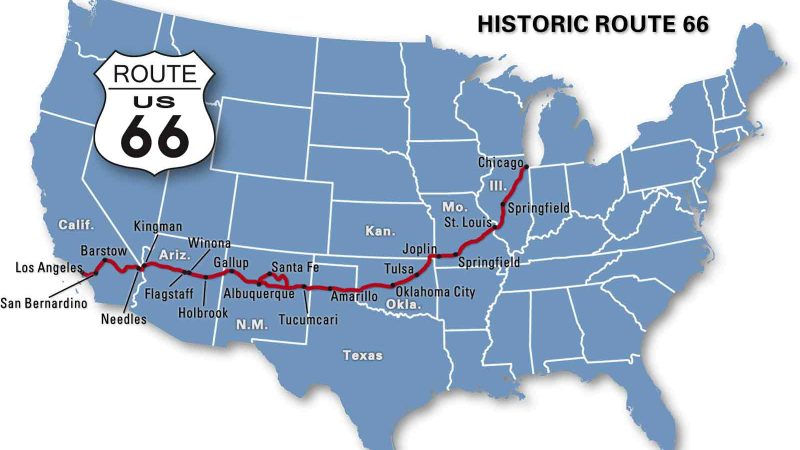 Il mitico percorso Route 66: un viaggio indimenticabile attraverso gli Stati Uniti d’America