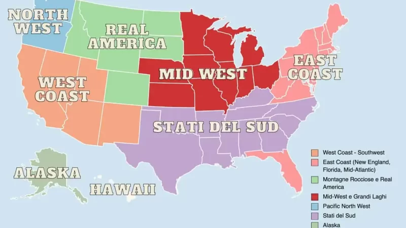 Scopri la Cartina Stampabile degli Stati Uniti d’America: Guida Essenziale in 70 Caratteri!