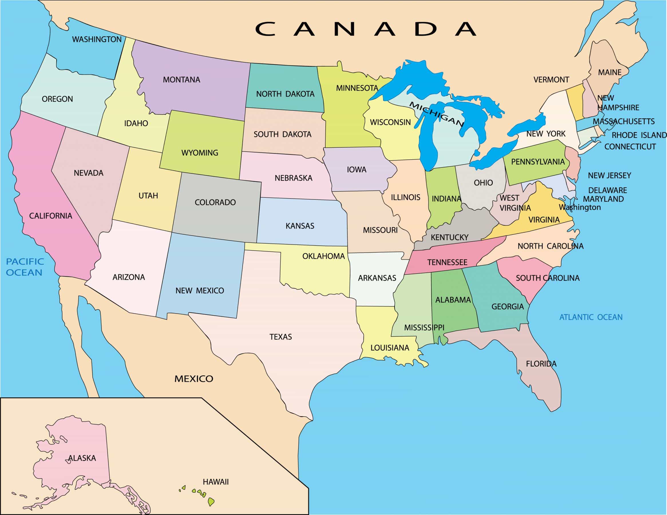 Scopri la mappa degli USA: città, curiosità e itinerari!