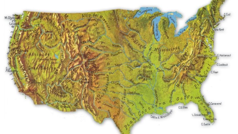 Scopri la sorprendente geografia fisica degli Stati Uniti d’America in 70 caratteri!
