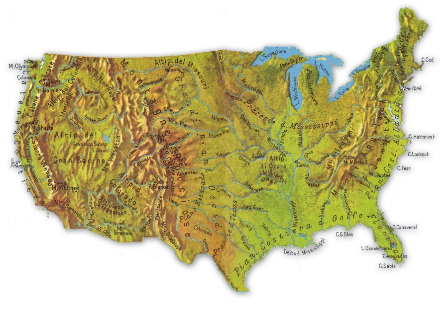 Scopri la sorprendente geografia fisica degli Stati Uniti d’America in 70 caratteri!