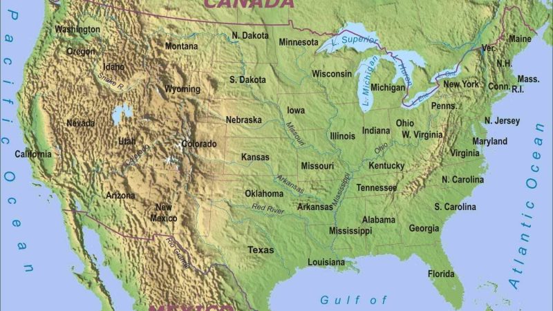 Stati Uniti: Scopri la Cartina Fisica e un Riassunto dell’Immenso Paese